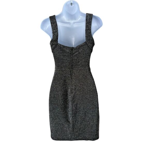 B. Darlin Black Metallic Tulip Hem Sleeveless Mini Sheath Dress Juniors 3/4 NWT - Picture 3 of 14